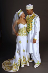 African bride and groom